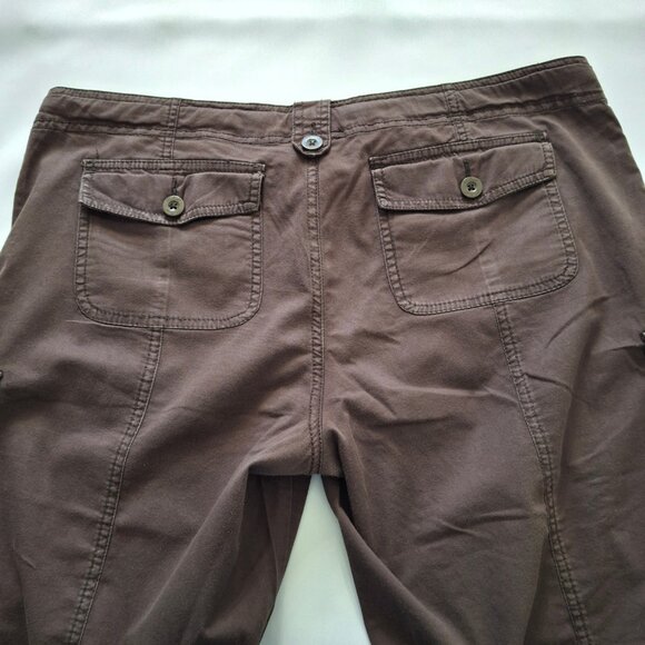 Denver Hayes Vintage Modern Fit Women's Bermuda Shorts Size 14 Brown Cotton - Picture 11 of 15